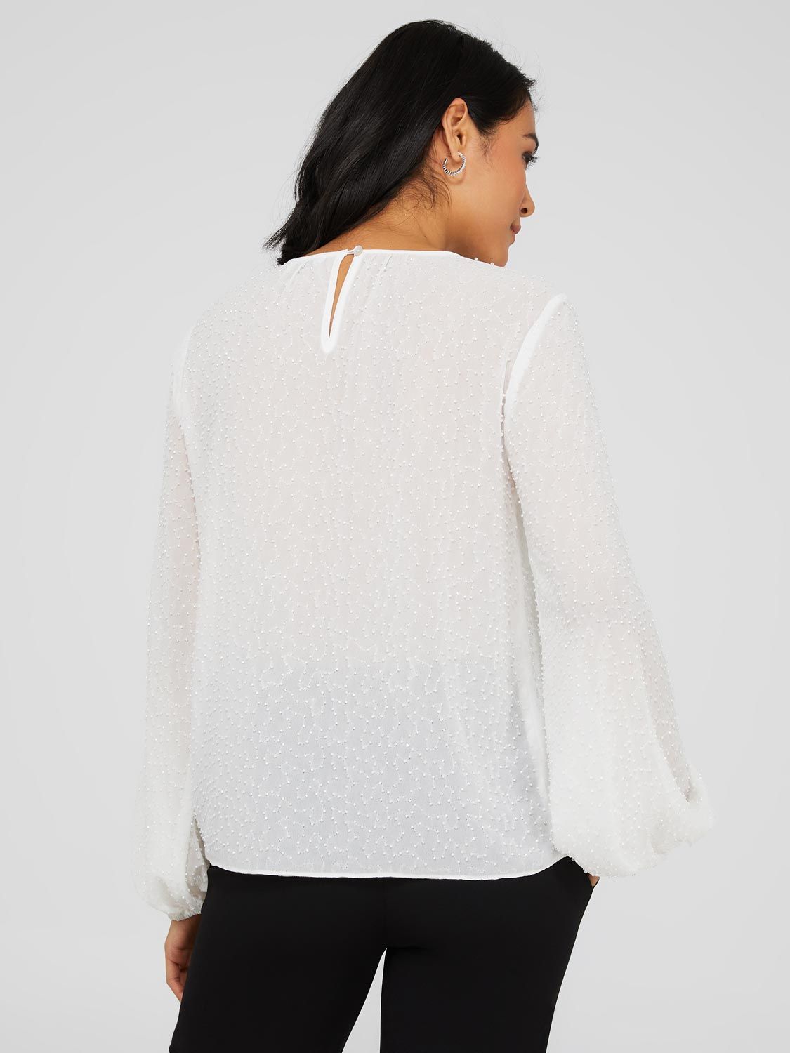 Beaded Chiffon Blouse sold by Suzy Shier product image thumbnail 5