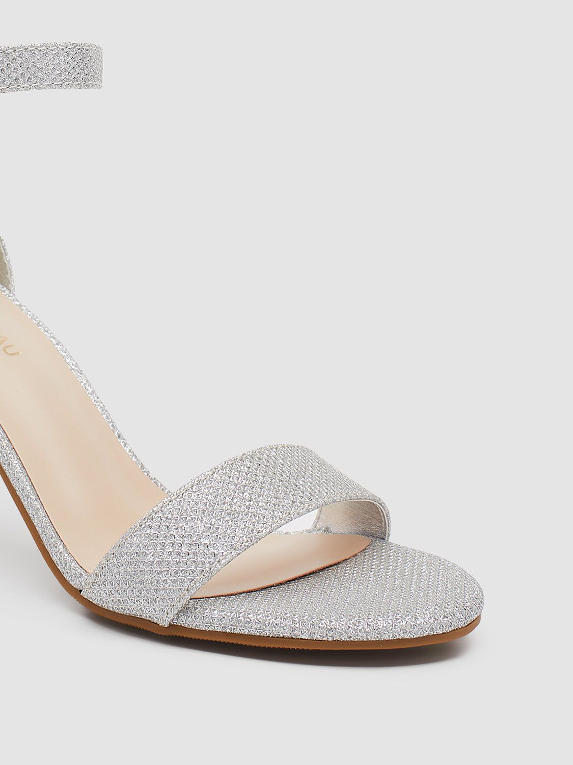 Glitter Mesh Round Toe Block Heel sold by Suzy Shier product image thumbnail 3