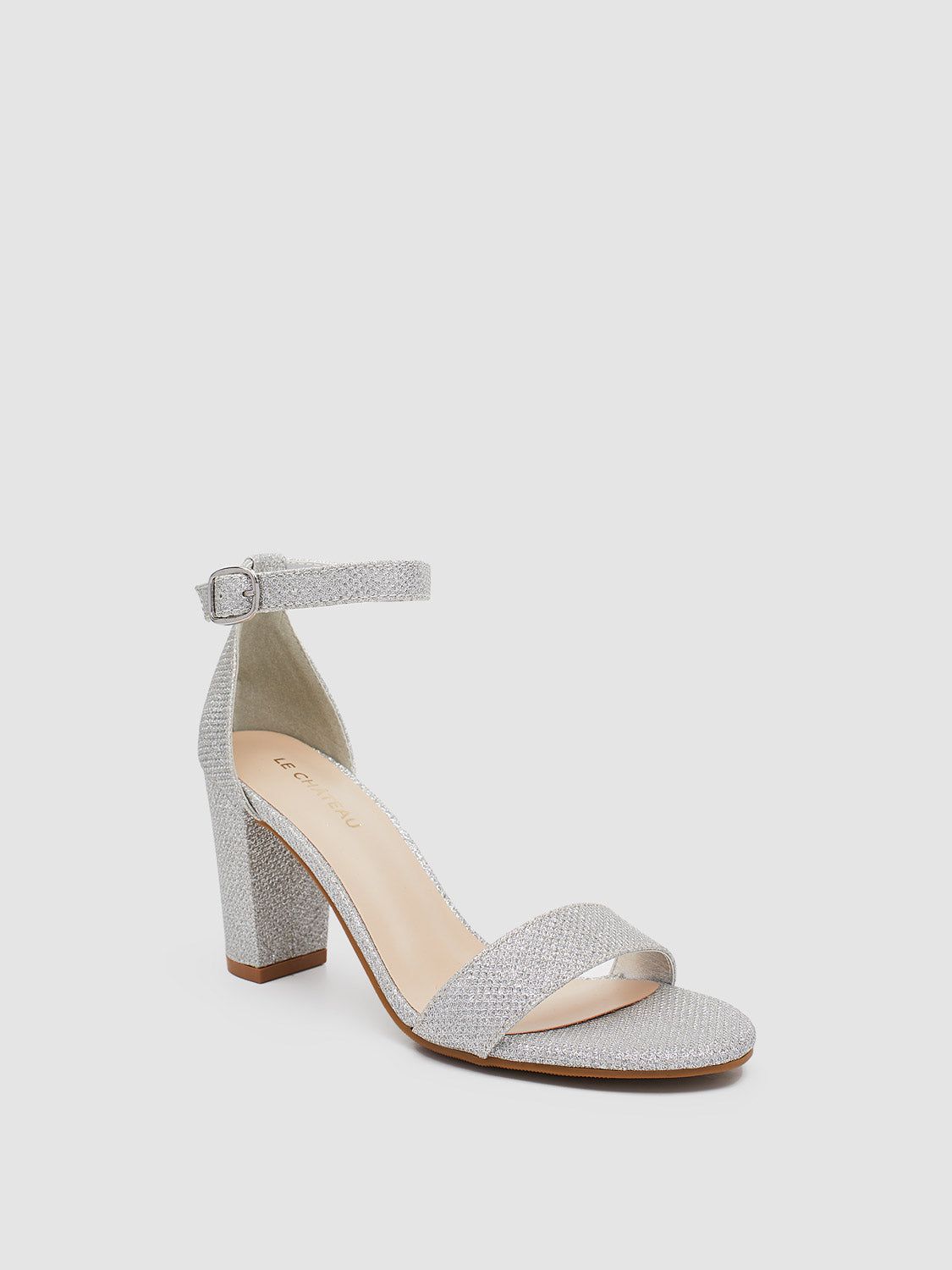 Glitter Mesh Round Toe Block Heel sold by Suzy Shier product image thumbnail 2