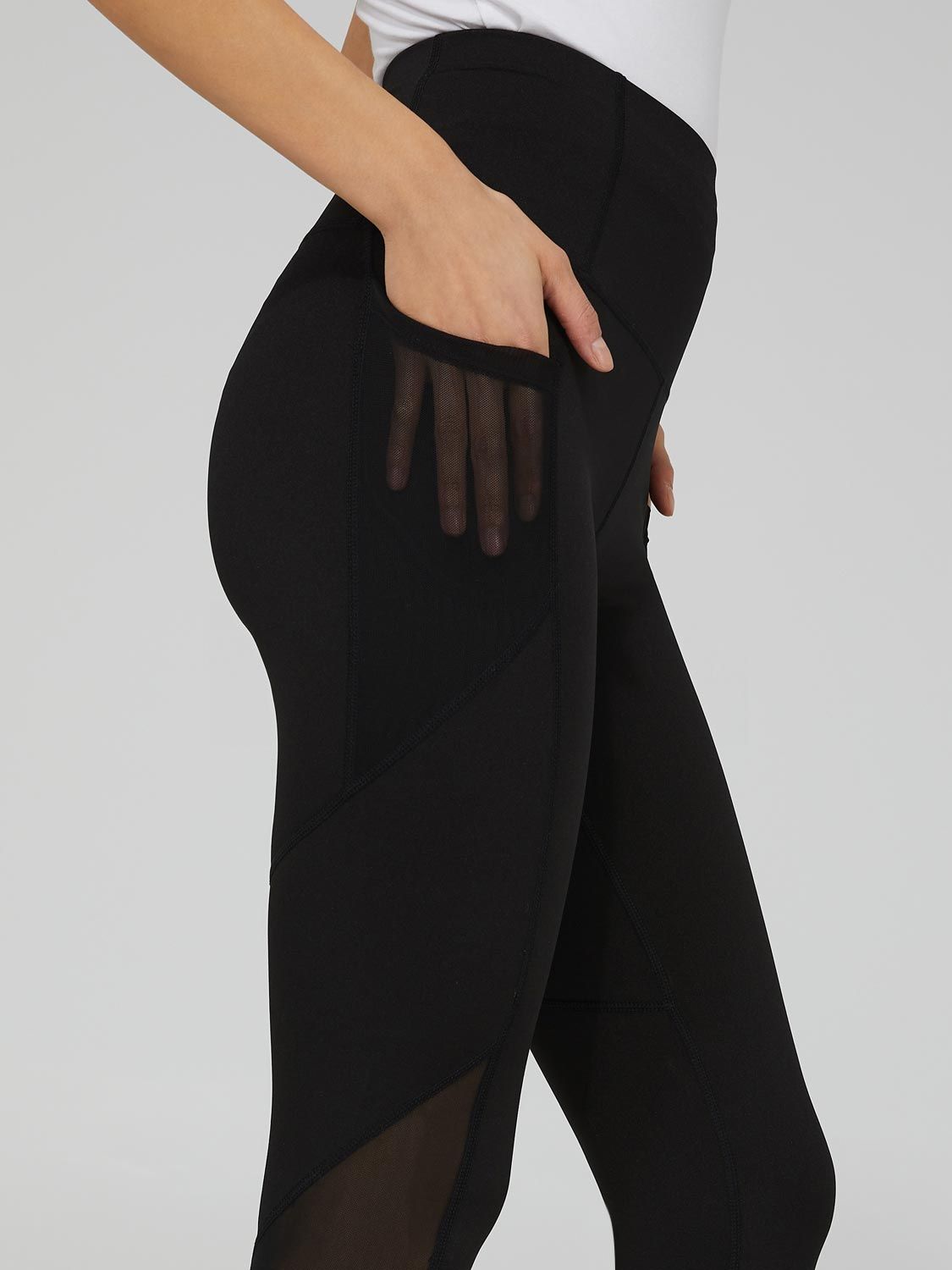 Capri Leggings With Mesh Siding sold by Suzy Shier product image thumbnail 2