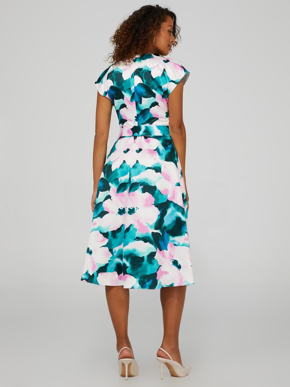 Floral Print V-Neck Midi Dress With Pockets sold by Suzy Shier product image thumbnail 5
