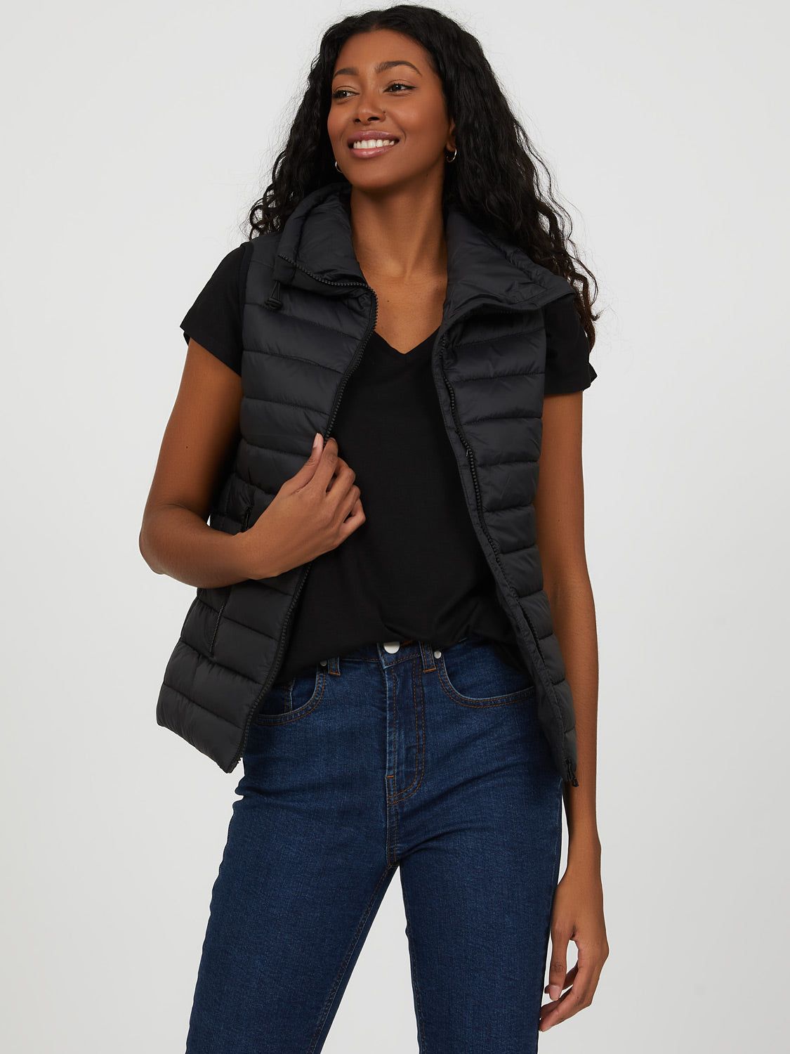 Sleeveless Lightweight Puffer Vest sold by Suzy Shier product image thumbnail 10