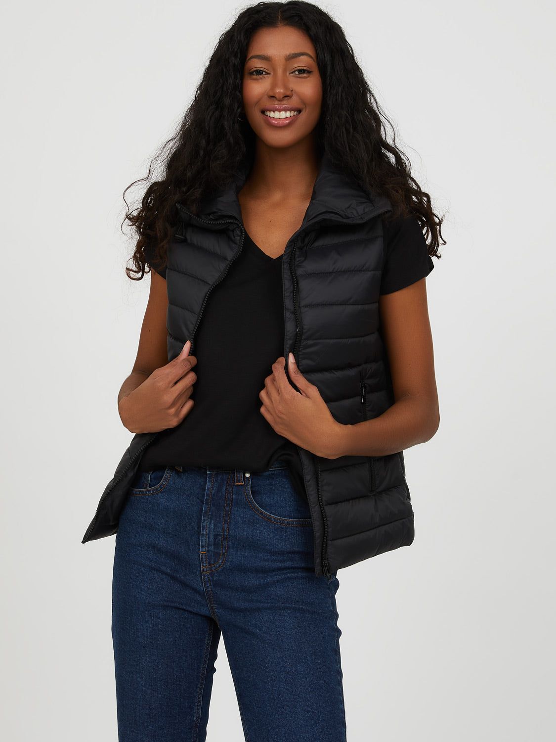 Sleeveless Lightweight Puffer Vest sold by Suzy Shier product image thumbnail 11