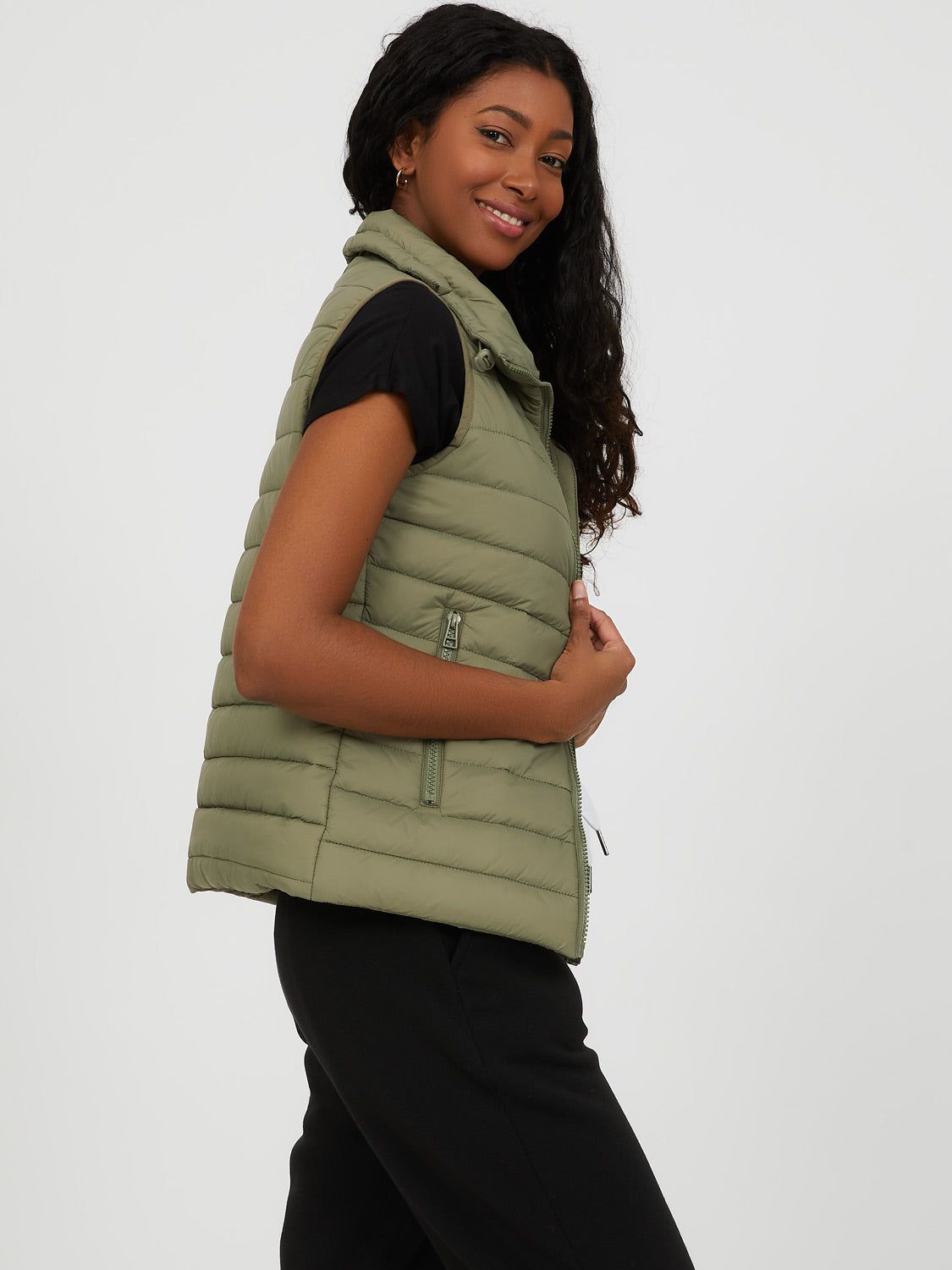 Sleeveless Lightweight Puffer Vest sold by Suzy Shier product image thumbnail 8