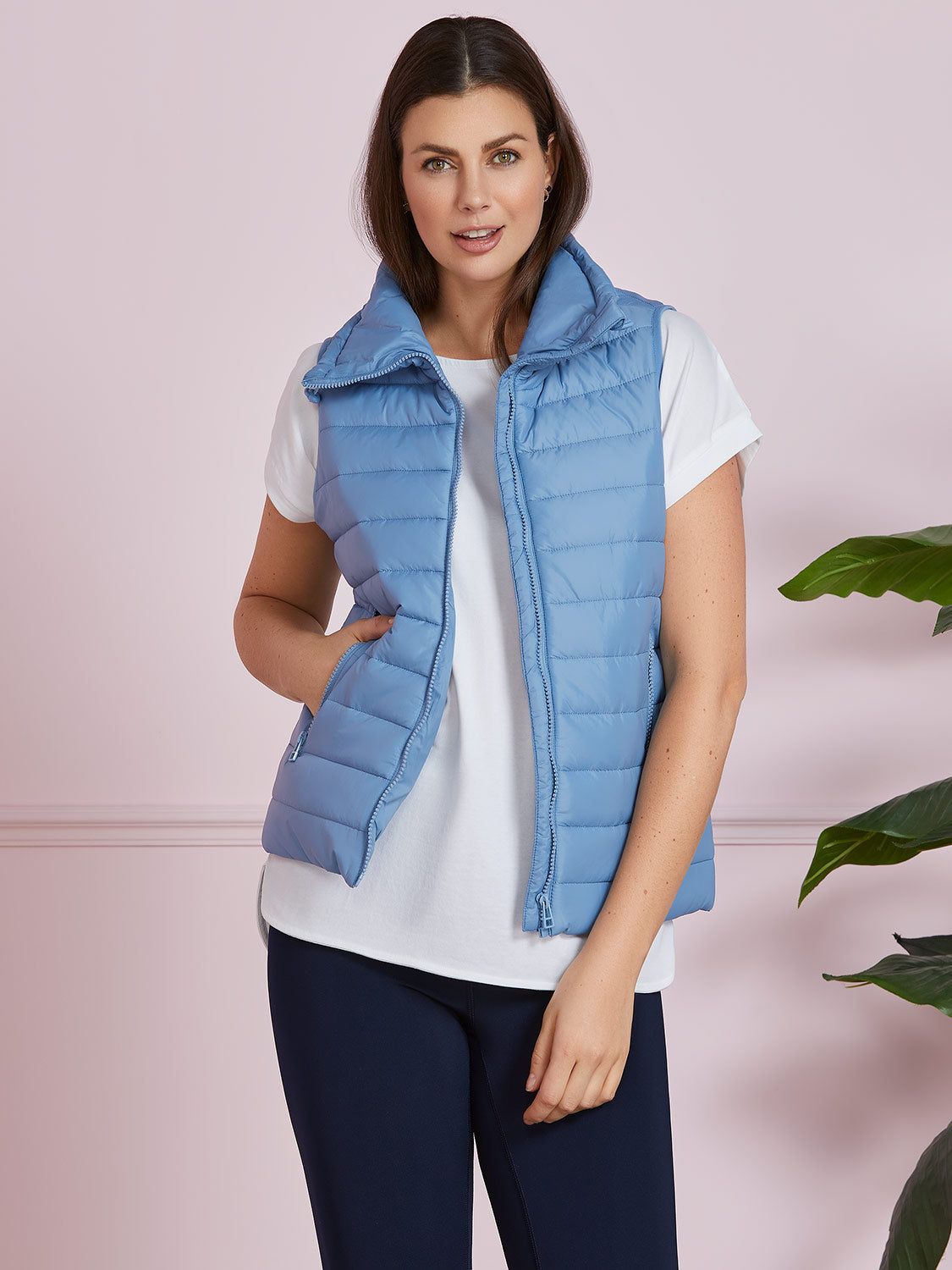 Sleeveless Lightweight Puffer Vest sold by Suzy Shier