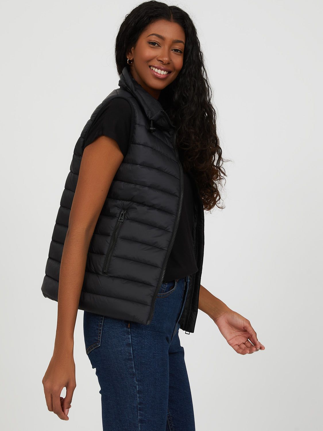 Sleeveless Lightweight Puffer Vest sold by Suzy Shier product image thumbnail 12