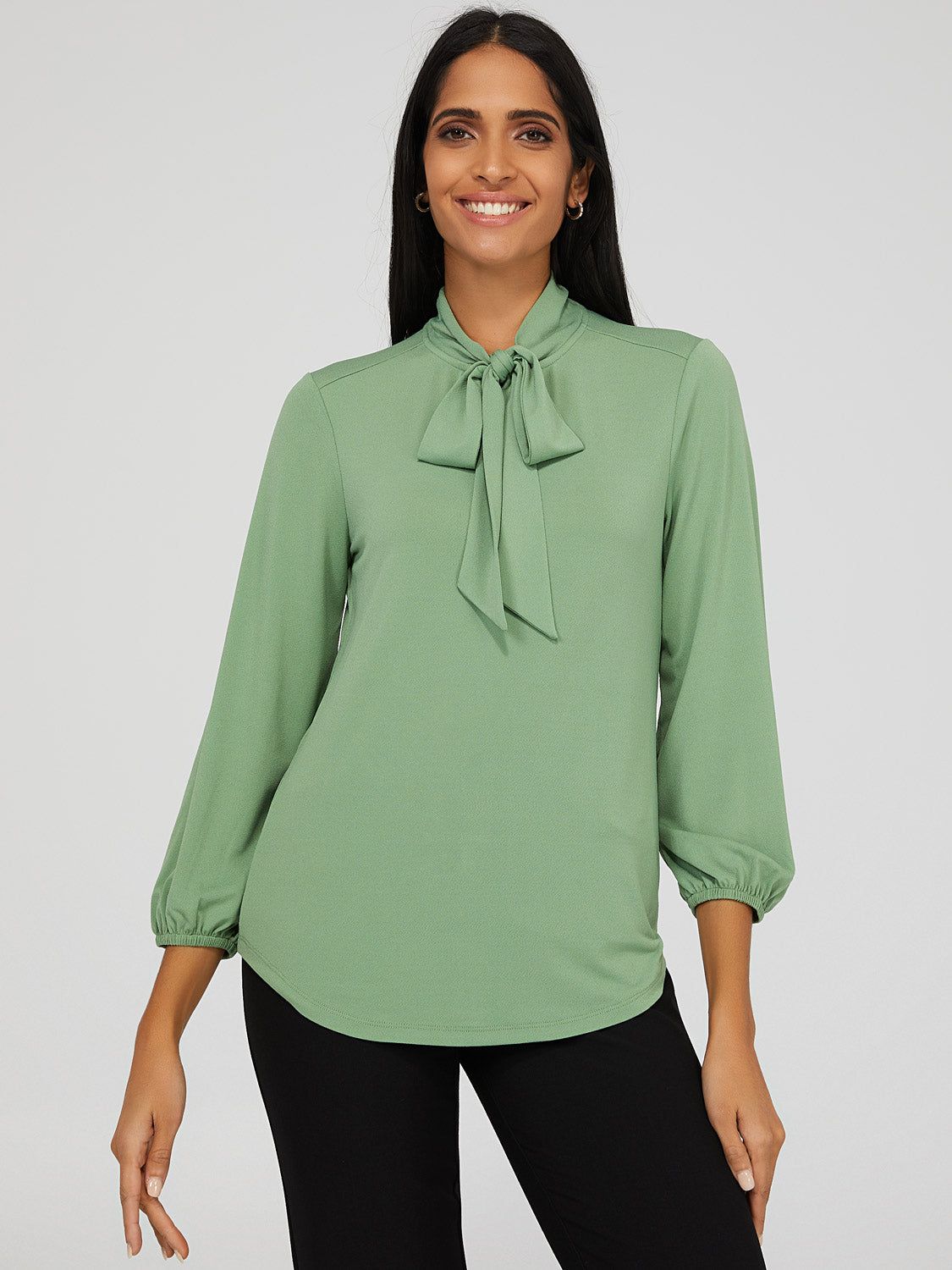 Bow Neck Top sold by Suzy Shier