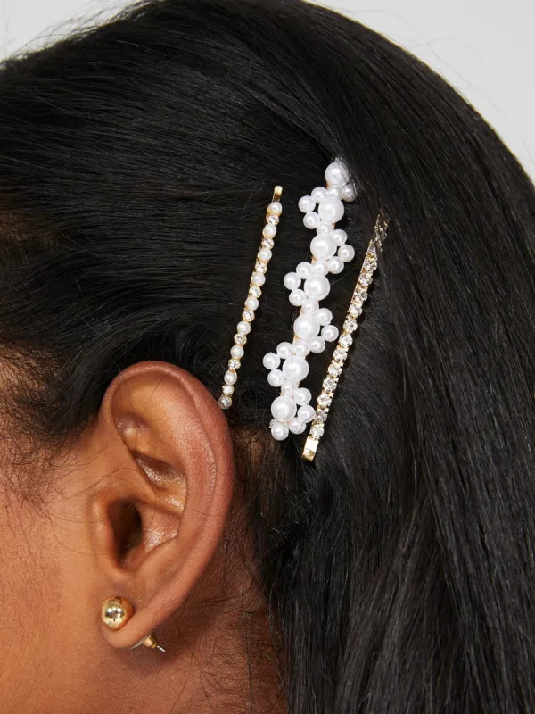 3-Pack Of Assorted Hair Clips sold by Suzy Shier