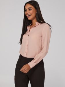 Classic Button Down Work Blouse sold by Suzy Shier
