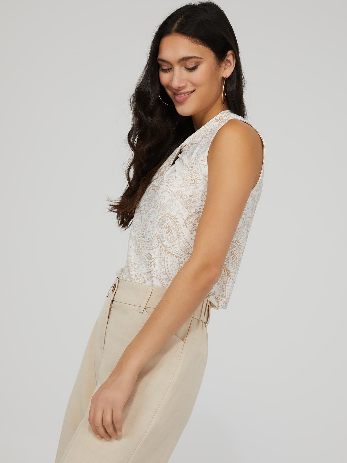 Paisley Print Knotted Neck Top sold by Suzy Shier product image thumbnail 3