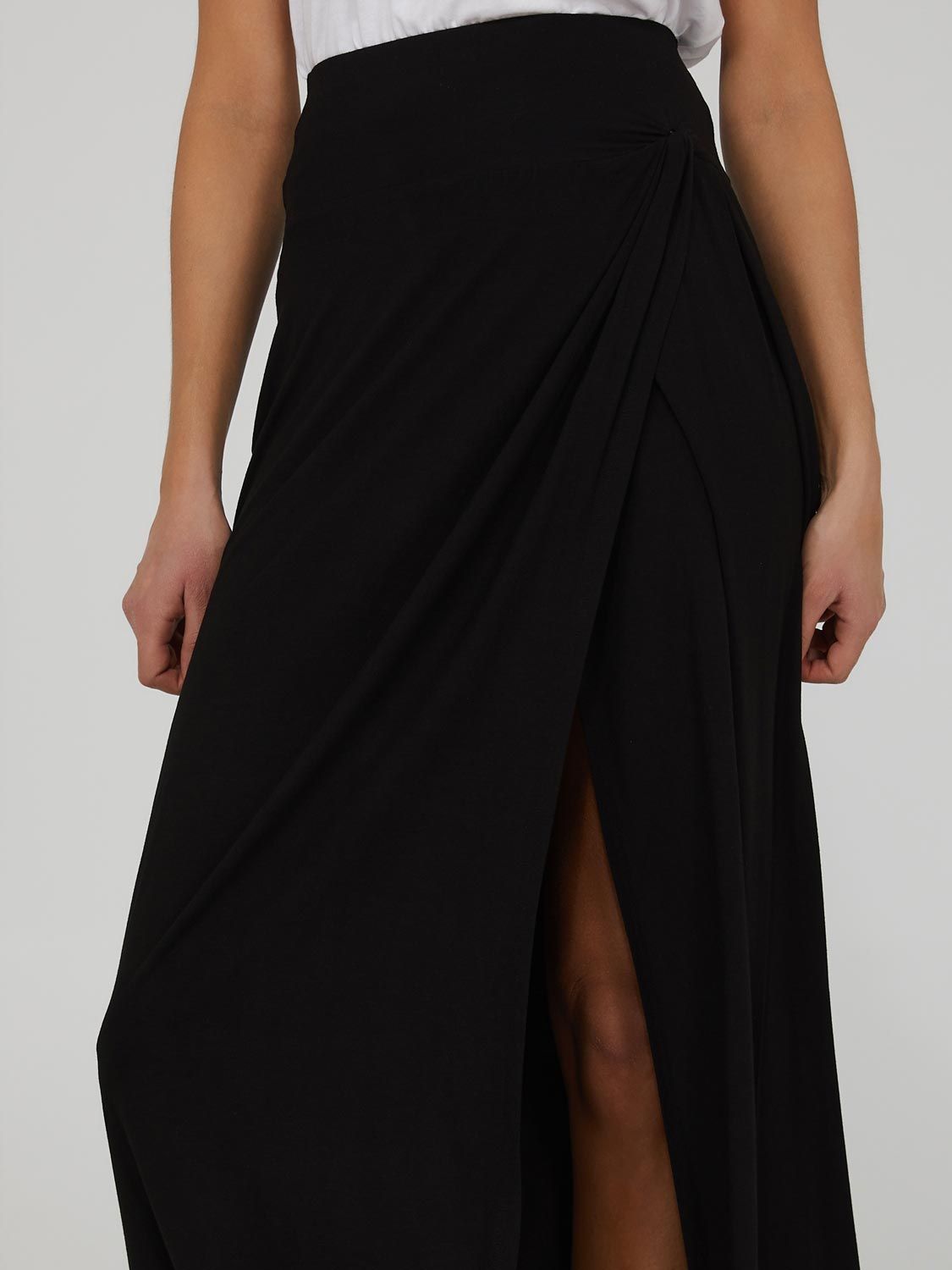 Side Knot Pleated Maxi Skirt sold by Suzy Shier product image thumbnail 2