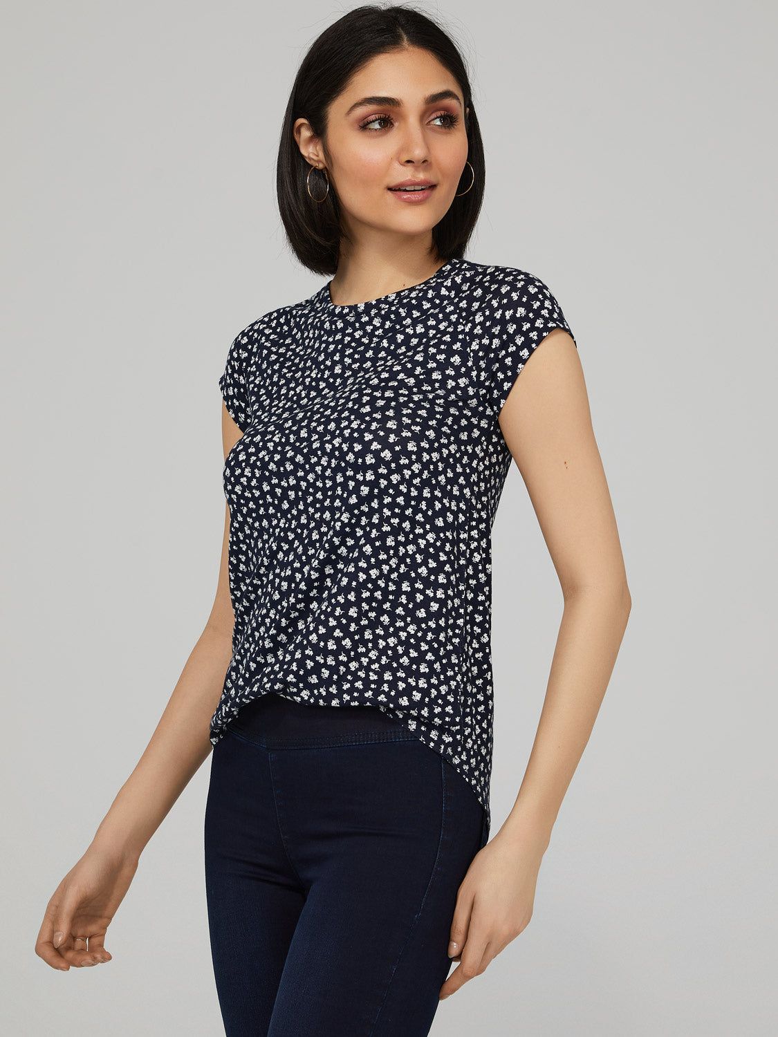 Ditsy Print T-Shirt sold by Suzy Shier product image thumbnail 2