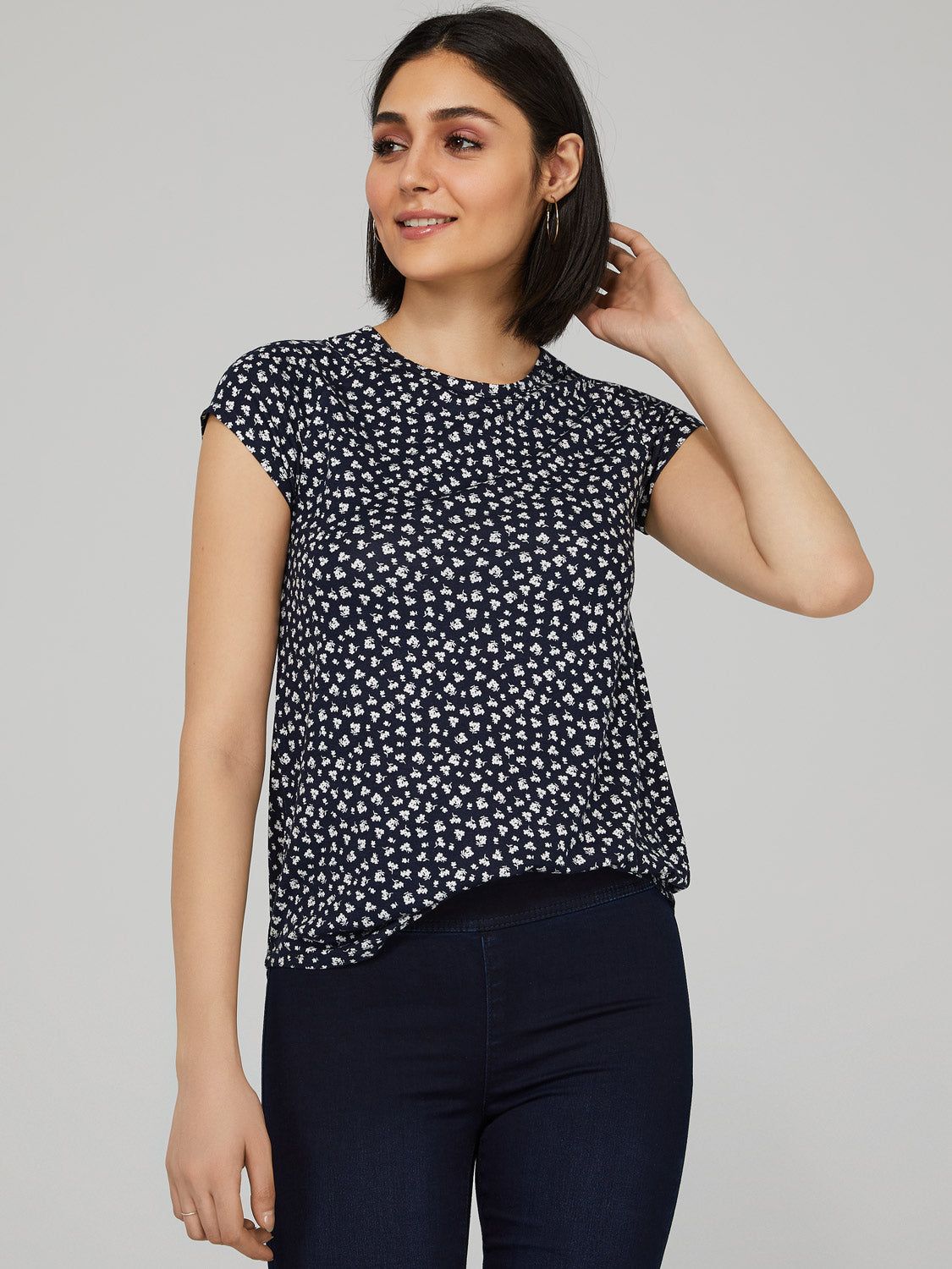 Ditsy Print T-Shirt sold by Suzy Shier