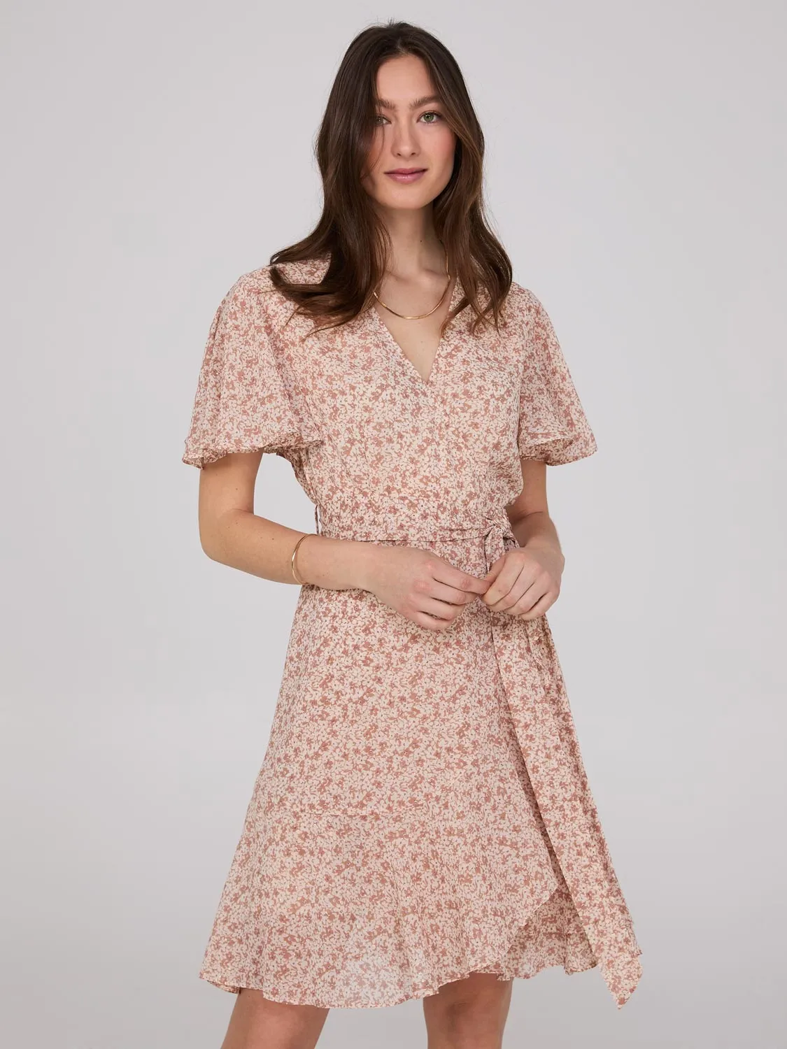 Metallic Printed High-Low Mini Dress sold by Suzy Shier product image thumbnail 2