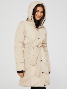 Mid-Length Belted Quilted Puffer sold by Suzy Shier