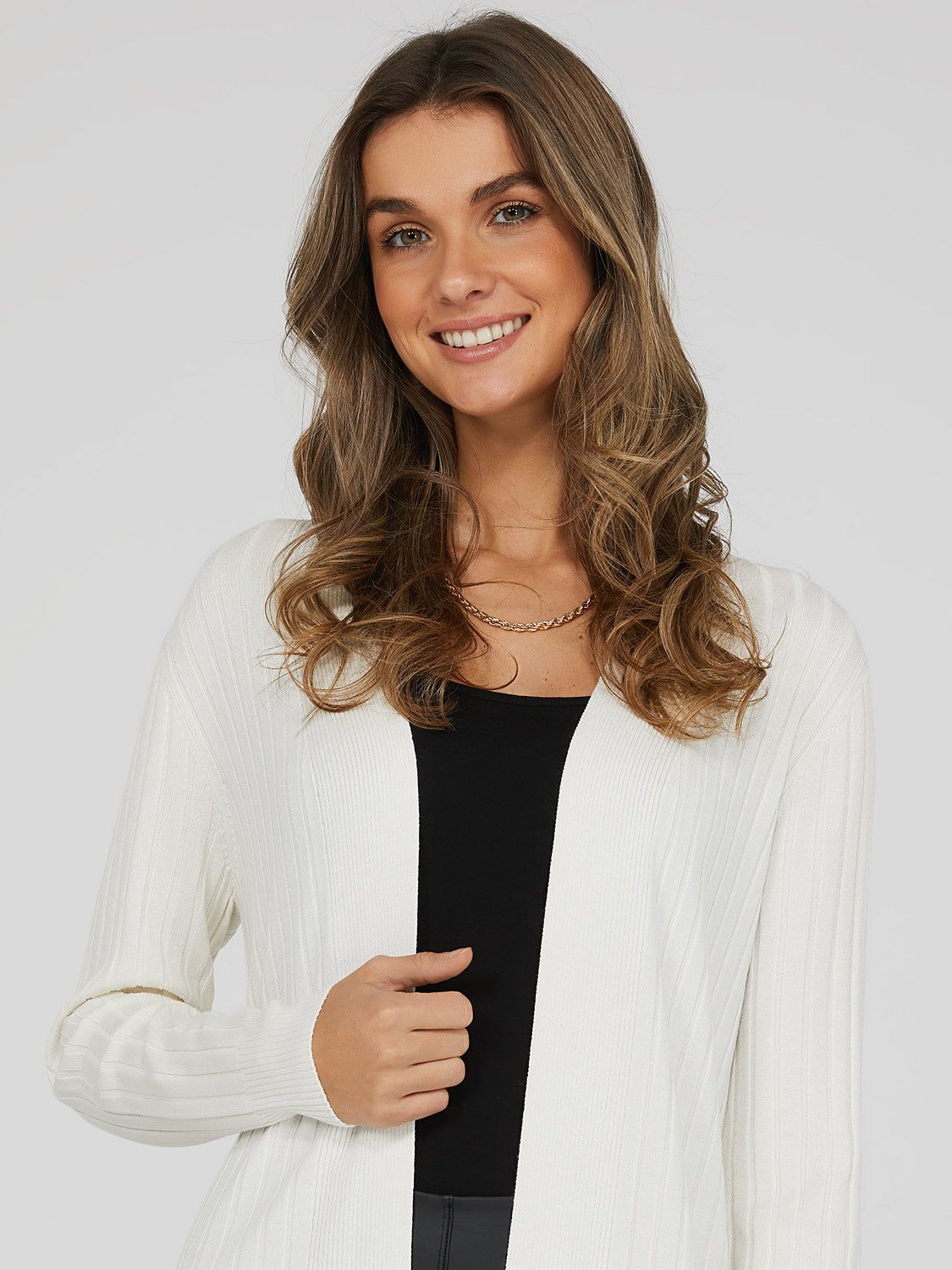 Ribbed Open Front Cardigan sold by Suzy Shier product image thumbnail 12