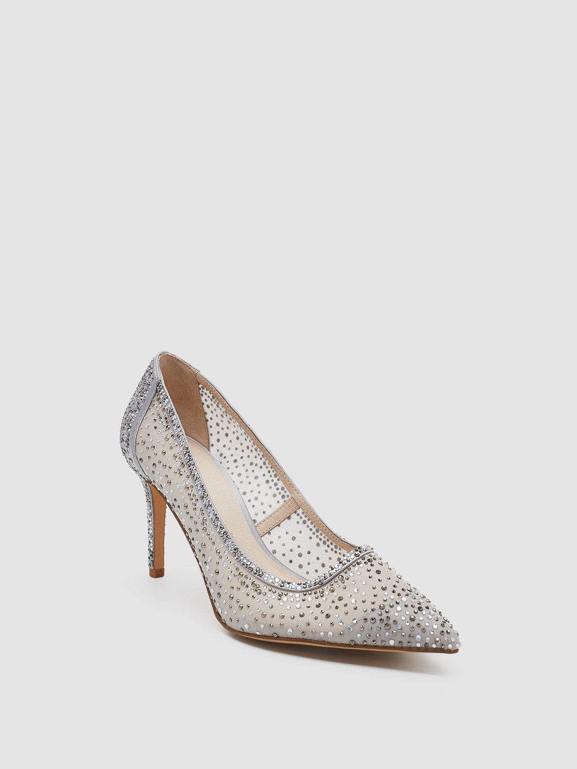 Pointed Toe Jewelled Mesh Pump sold by Suzy Shier product image thumbnail 2