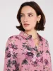 Floral Print Chiffon Button-Front Blouse sold by Suzy Shier