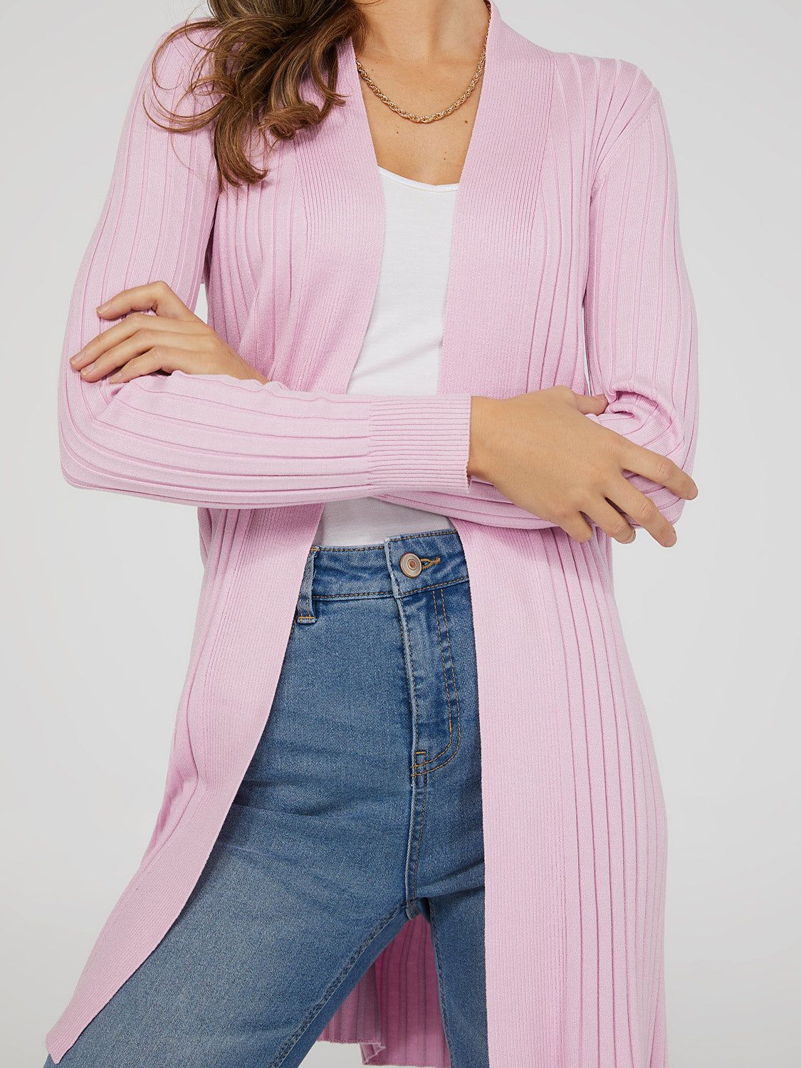 Ribbed Open Front Cardigan sold by Suzy Shier product image thumbnail 6