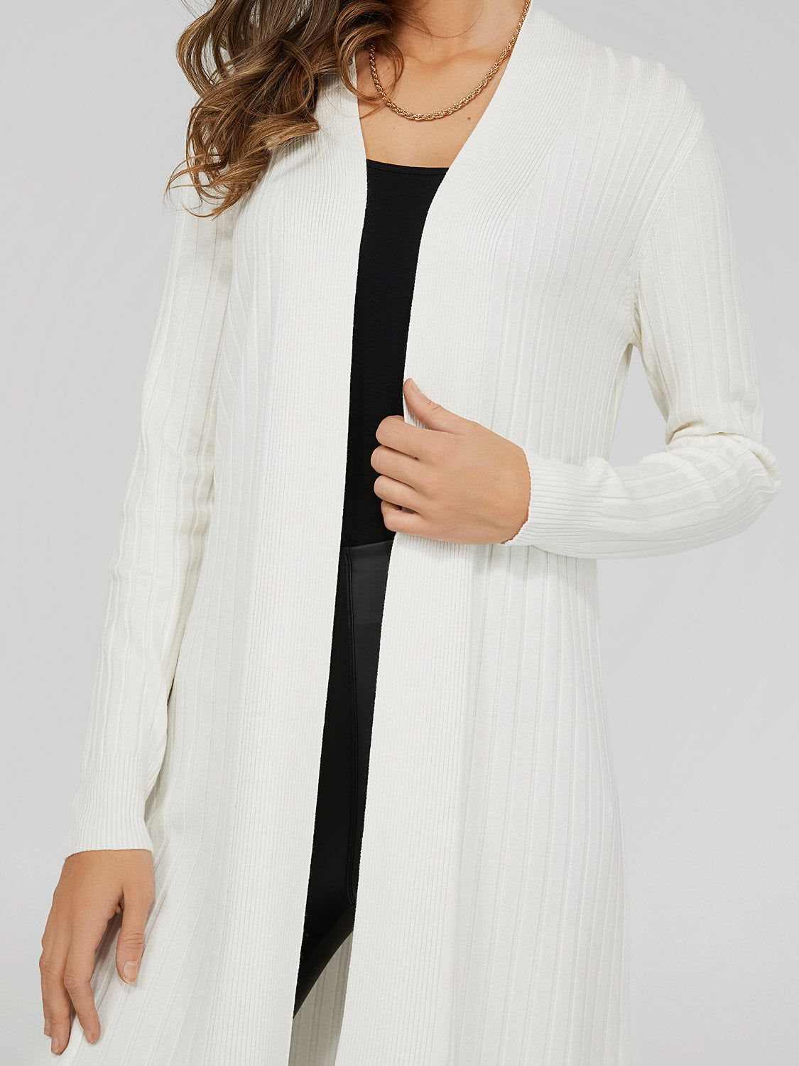 Ribbed Open Front Cardigan sold by Suzy Shier product image thumbnail 16