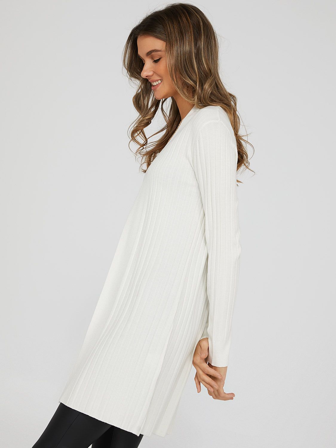 Ribbed Open Front Cardigan sold by Suzy Shier product image thumbnail 13