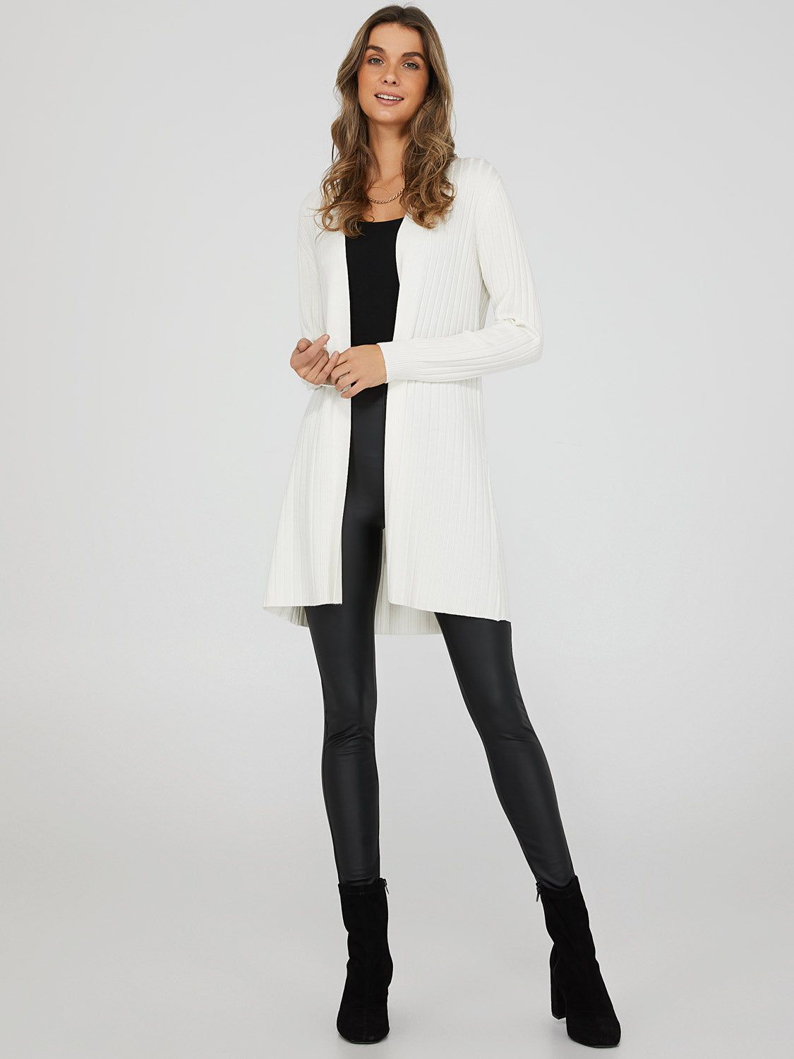 Ribbed Open Front Cardigan sold by Suzy Shier product image thumbnail 11