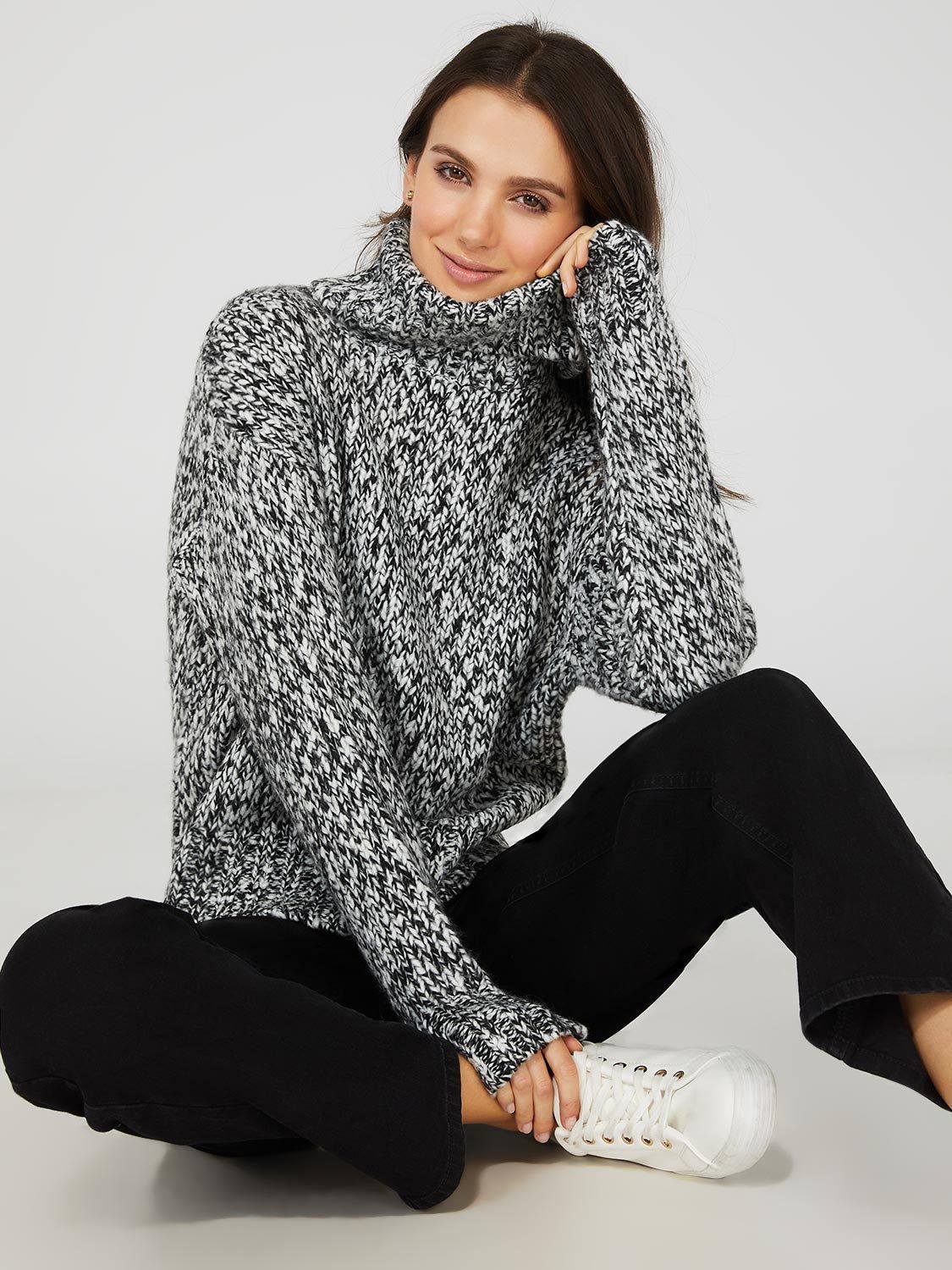 Boucle Turtleneck Sweater sold by Suzy Shier product image thumbnail 2