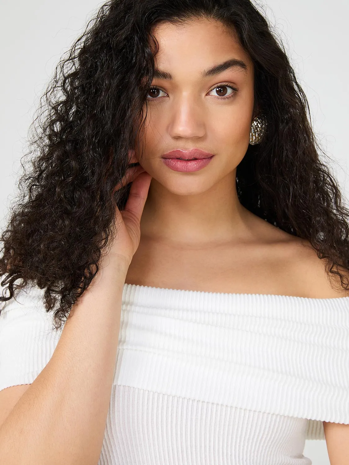 Ribbed Off-The-Shoulder Top sold by Suzy Shier product image thumbnail 2