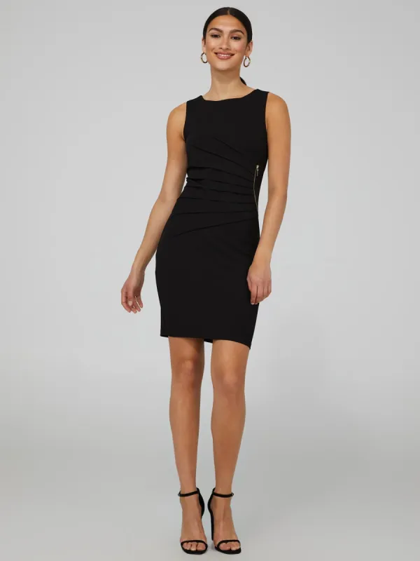 Sleeveless Scuba Dress With Side Detail sold by Suzy Shier