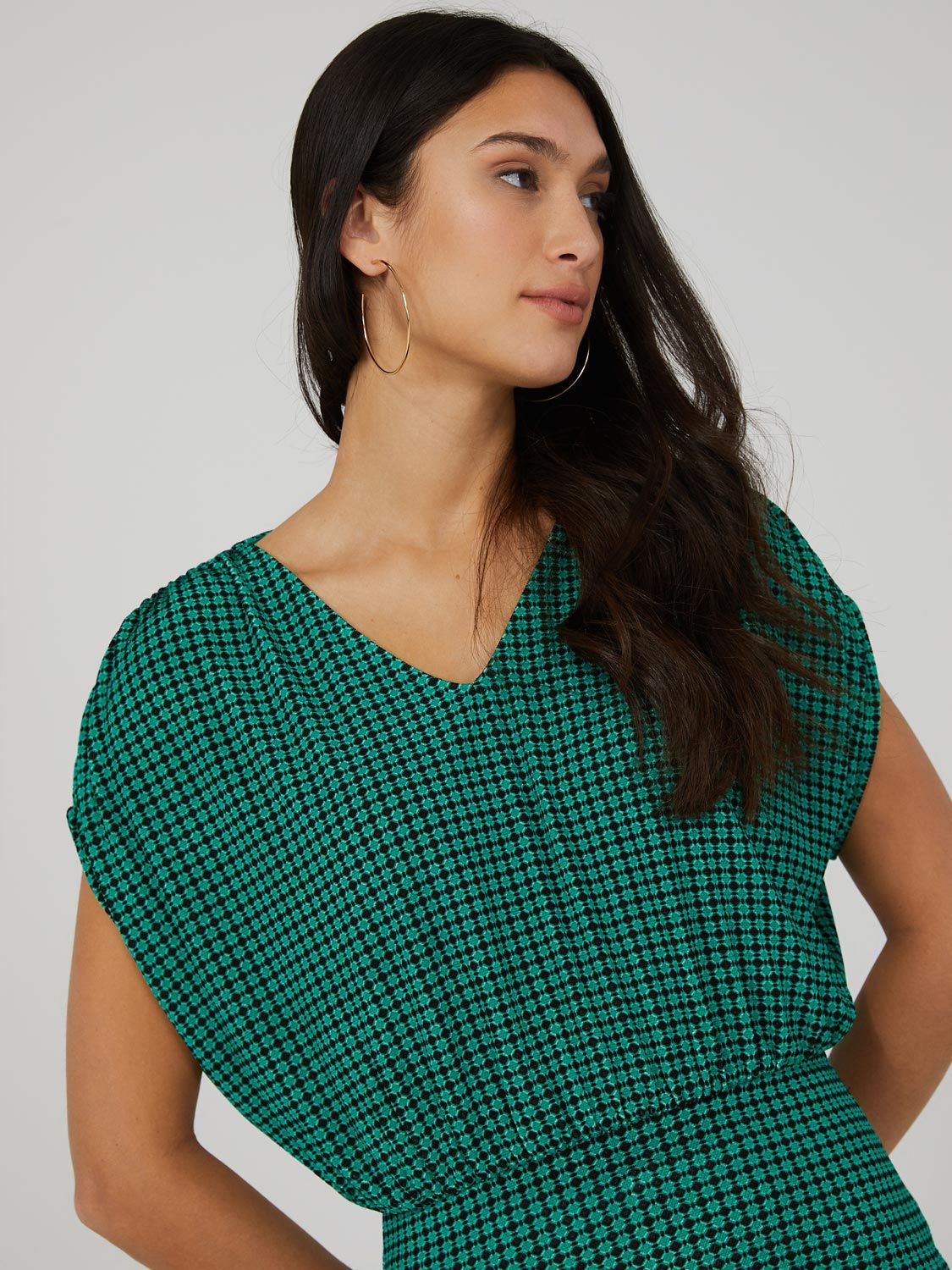 Dolman Sleeve Pleated V-Neck Top sold by Suzy Shier product image thumbnail 2