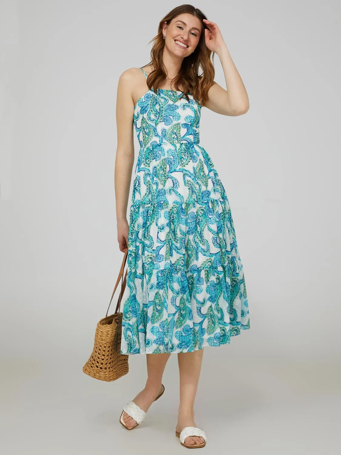 Printed 3-Tier Midi Dress sold by Suzy Shier product image thumbnail 4