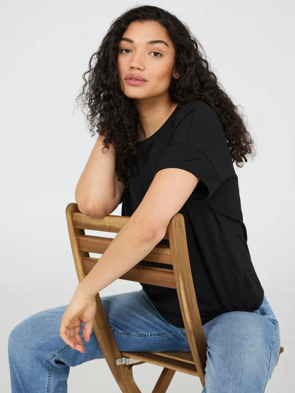 Short Sleeve Relaxed Fit T-Shirt sold by Suzy Shier