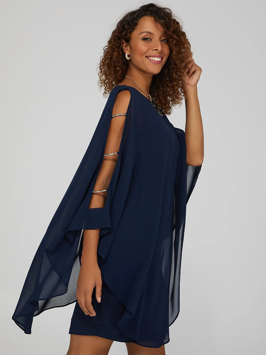 Chiffon Shift Dress sold by Suzy Shier product image thumbnail 4