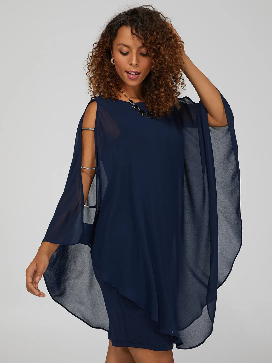 Chiffon Shift Dress sold by Suzy Shier product image thumbnail 2