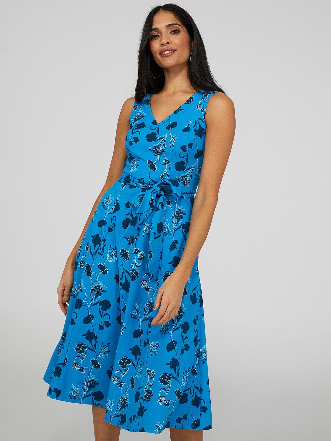 Printed A-Line Skirt Dress With Side Pockets sold by Suzy Shier product image thumbnail 2