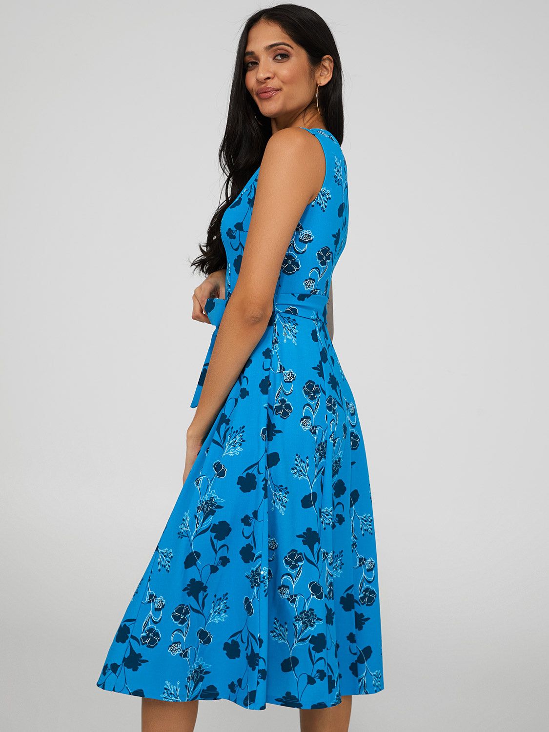 Printed A-Line Skirt Dress With Side Pockets sold by Suzy Shier product image thumbnail 4