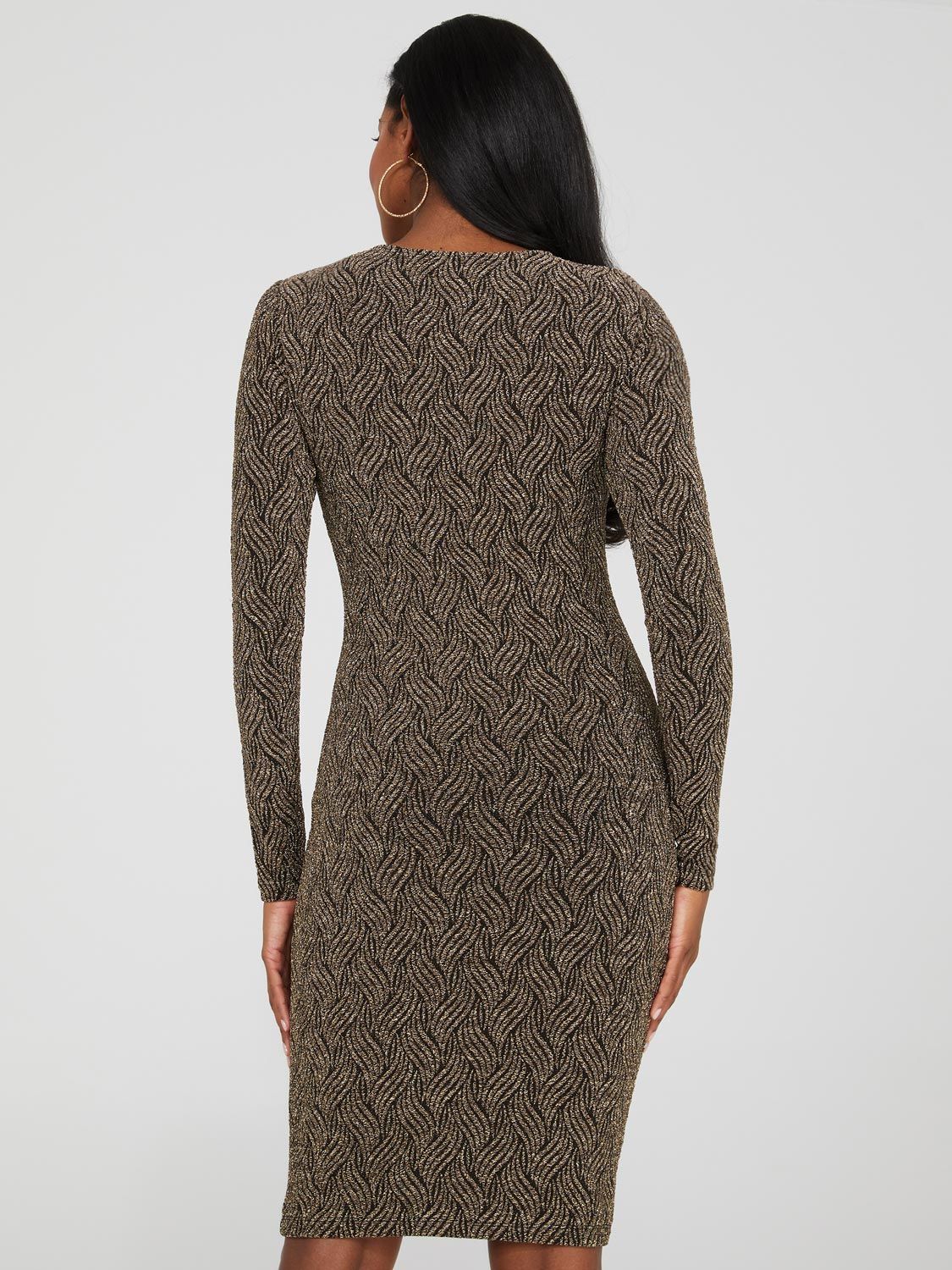 Shimmer Jacquard Bodycon Dress sold by Suzy Shier product image thumbnail 5