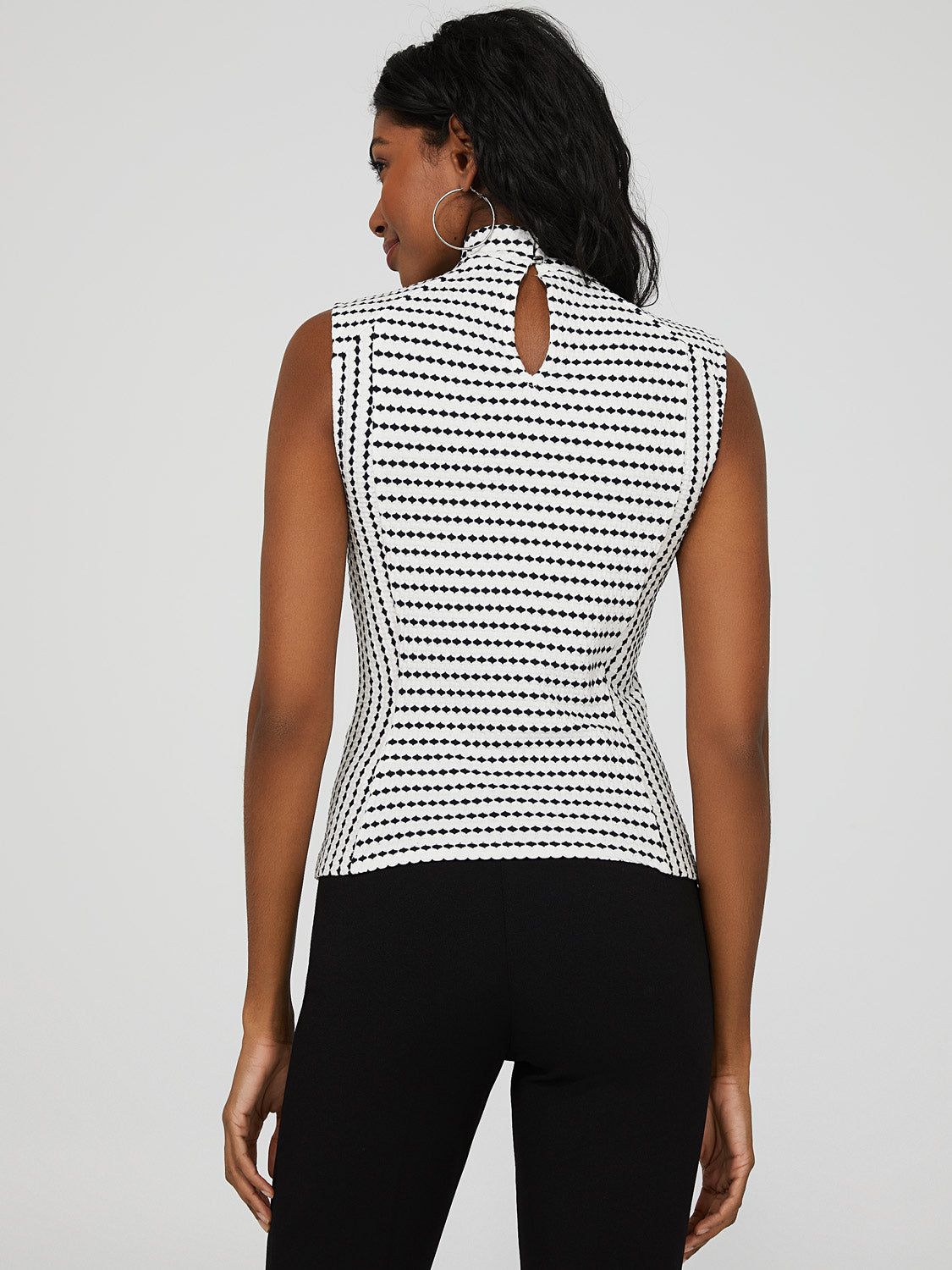 Textured Sleeveless Mock Neck Top sold by Suzy Shier product image thumbnail 5