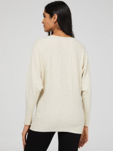 Textured Sweater With Grid Details sold by Suzy Shier