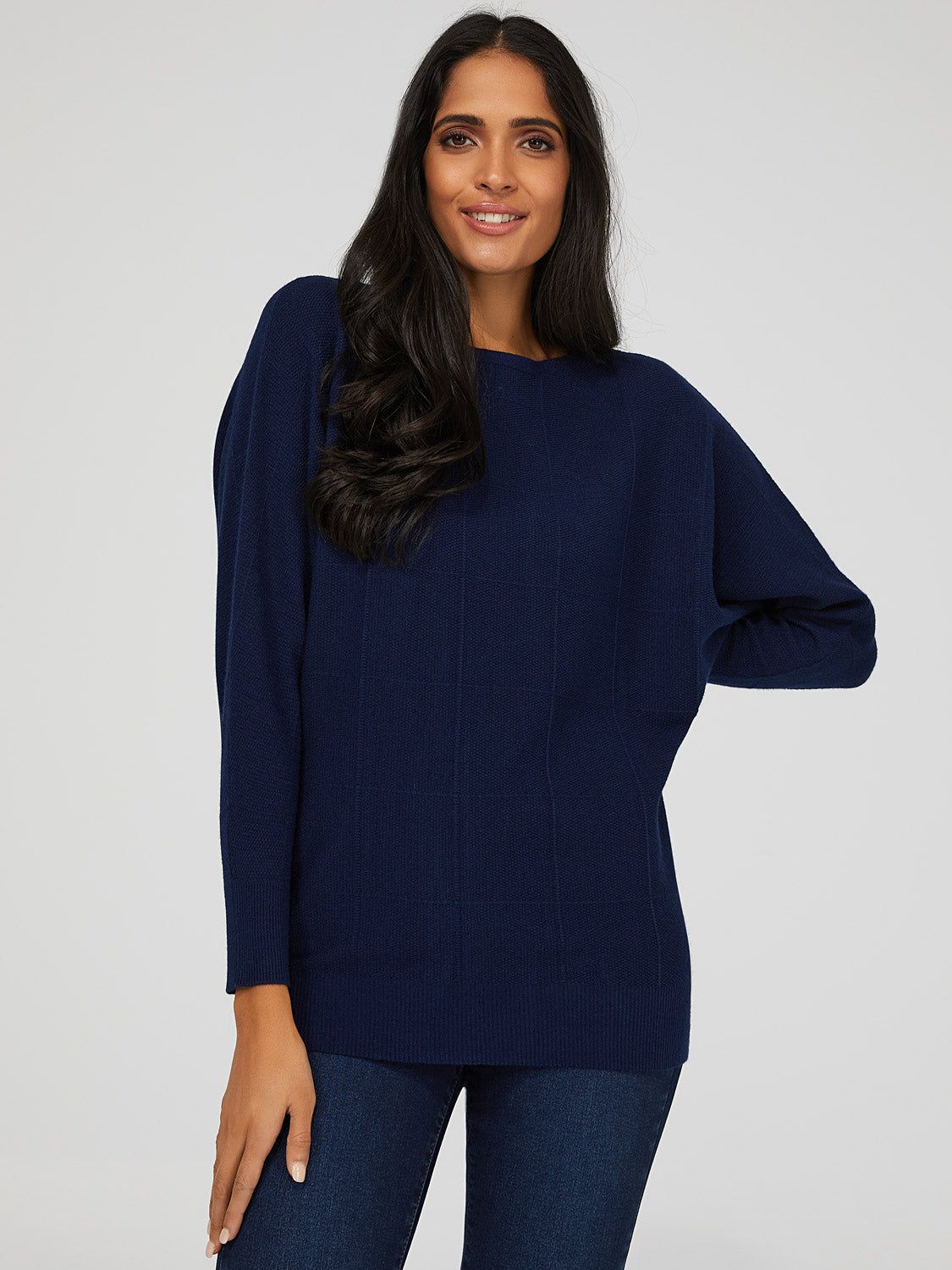 Textured Sweater With Grid Details sold by Suzy Shier product image thumbnail 9