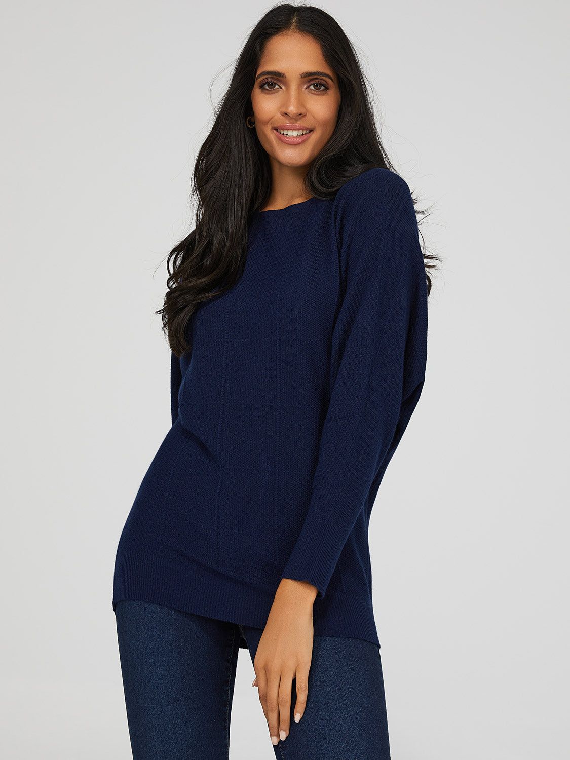 Textured Sweater With Grid Details sold by Suzy Shier product image thumbnail 7