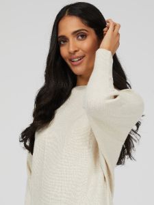 Textured Sweater With Grid Details sold by Suzy Shier