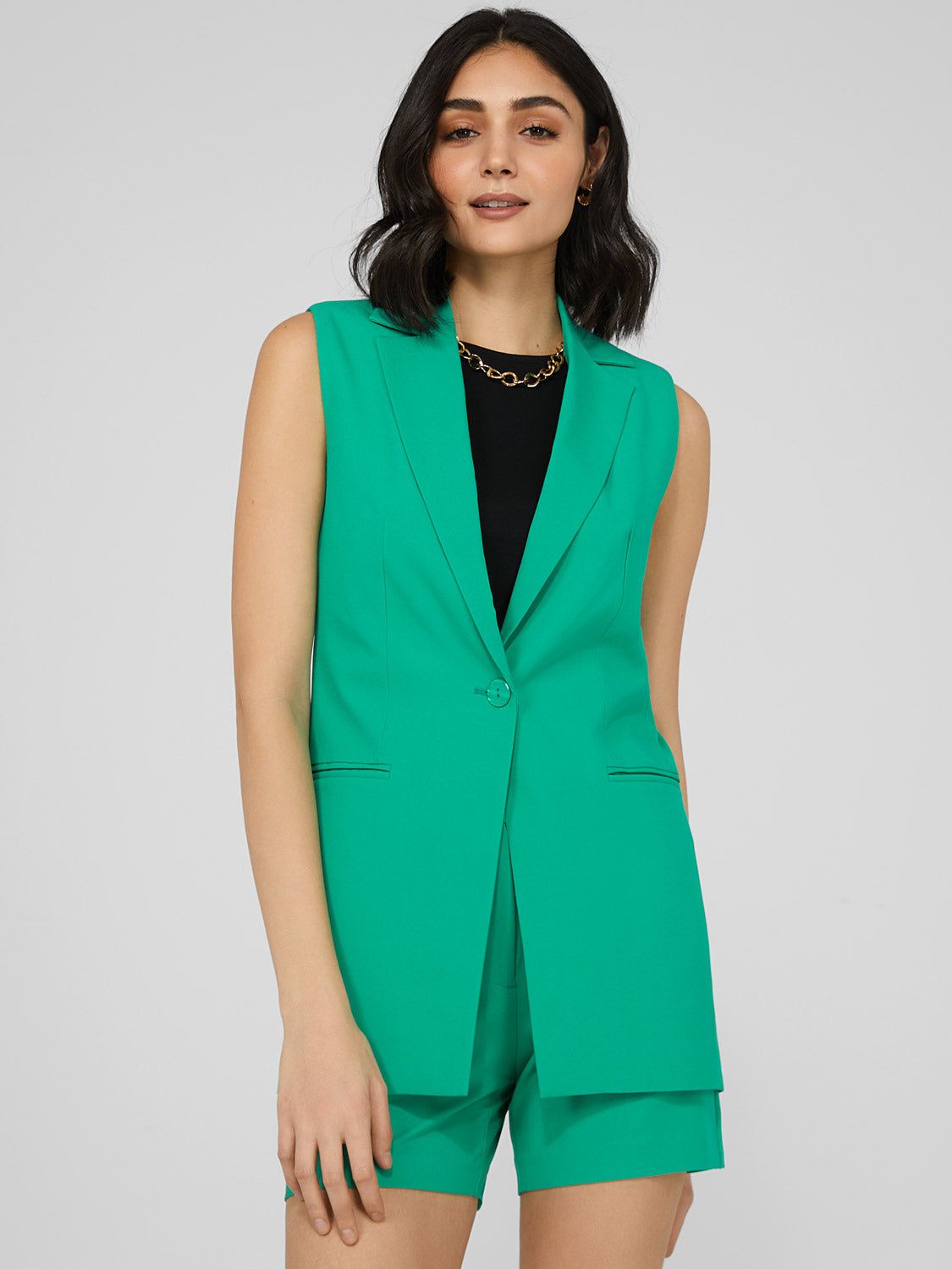 Sleeveless One-Button Blazer sold by Suzy Shier product image thumbnail 6