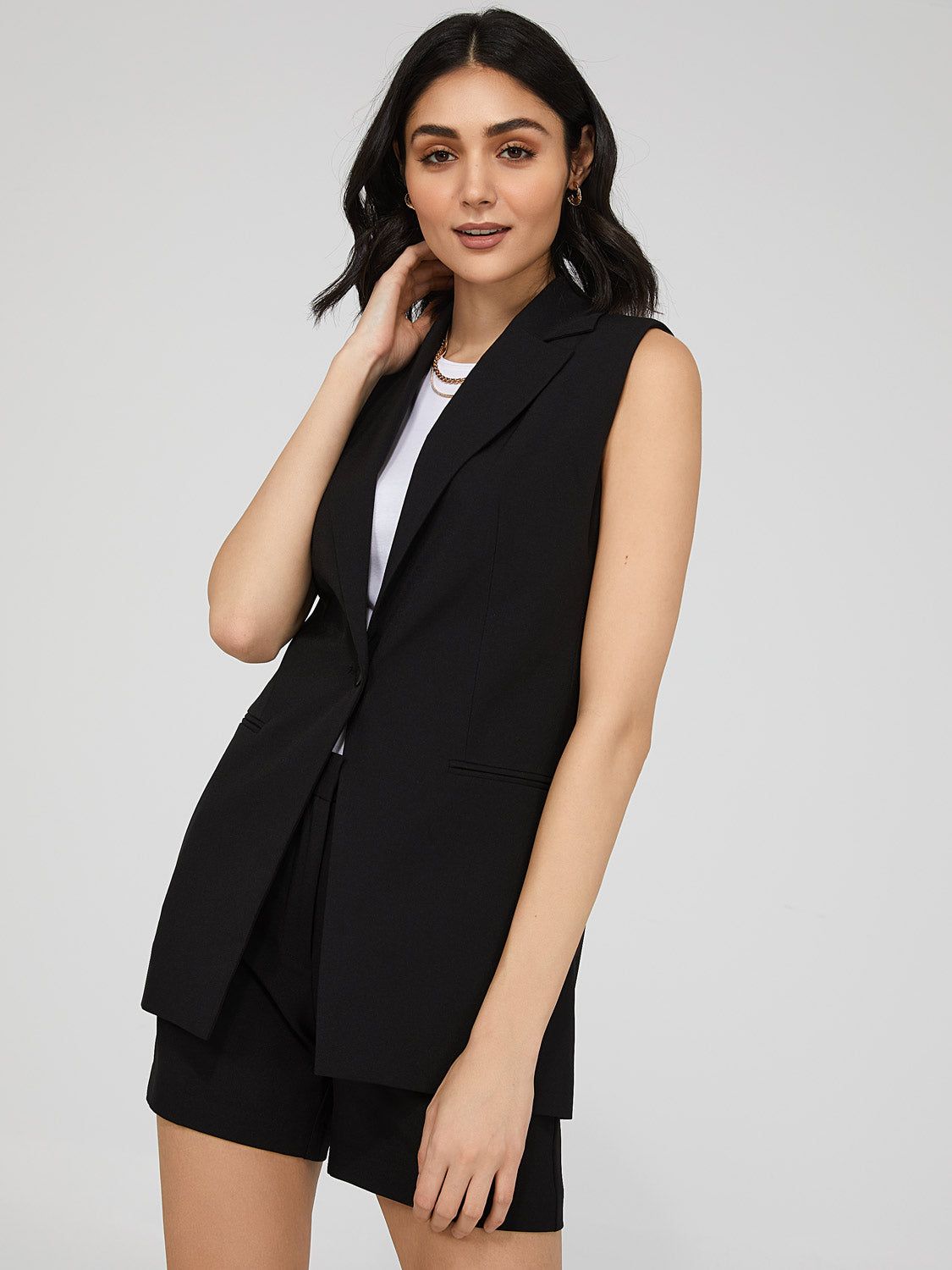 Sleeveless One-Button Blazer sold by Suzy Shier product image thumbnail 11