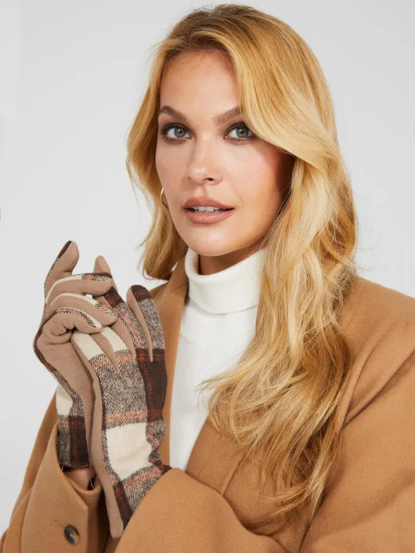 Check Gloves With Lining sold by Suzy Shier