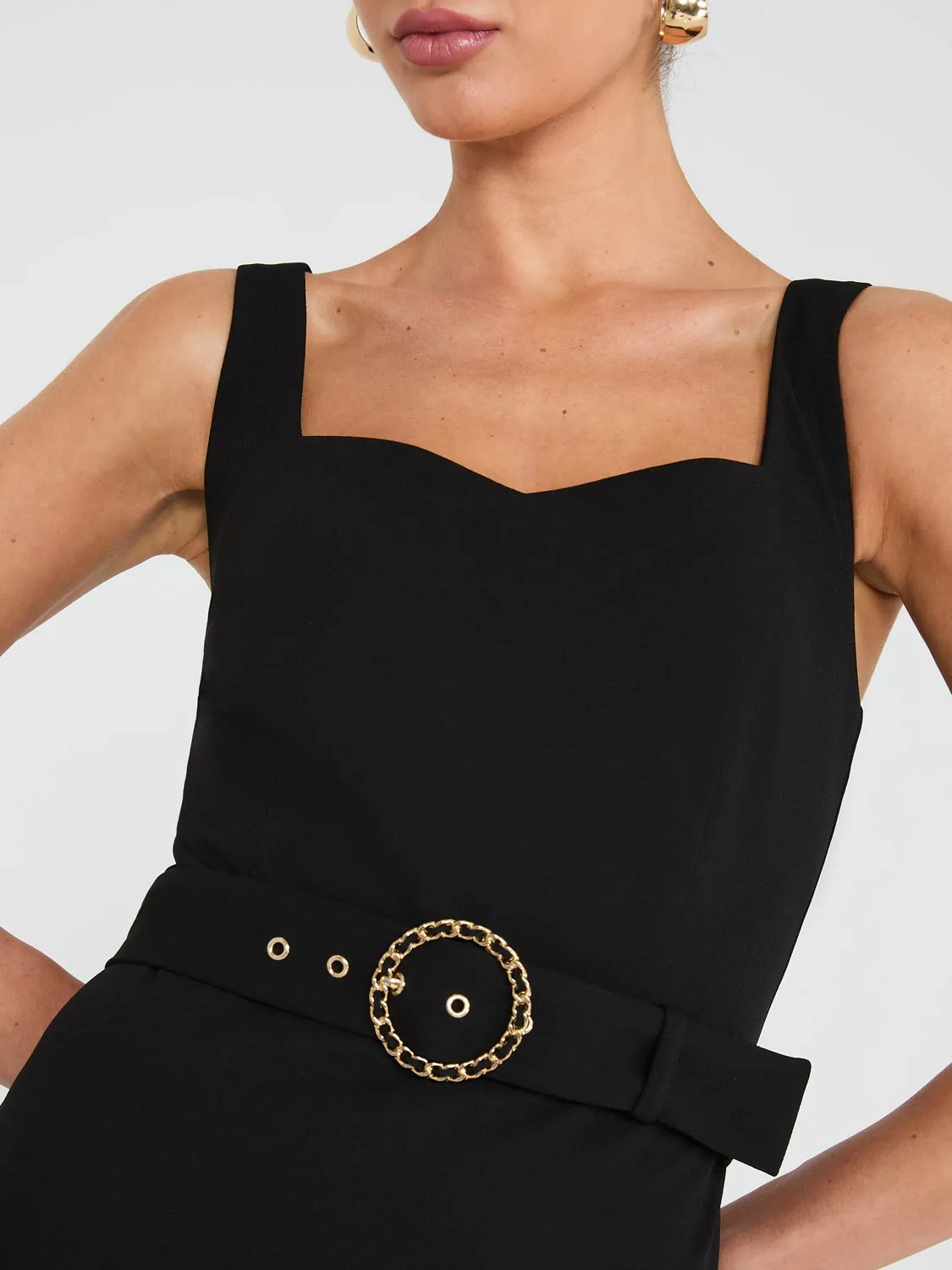 Sweetheart Neckline Belted Sheath Dress sold by Suzy Shier product image thumbnail 3