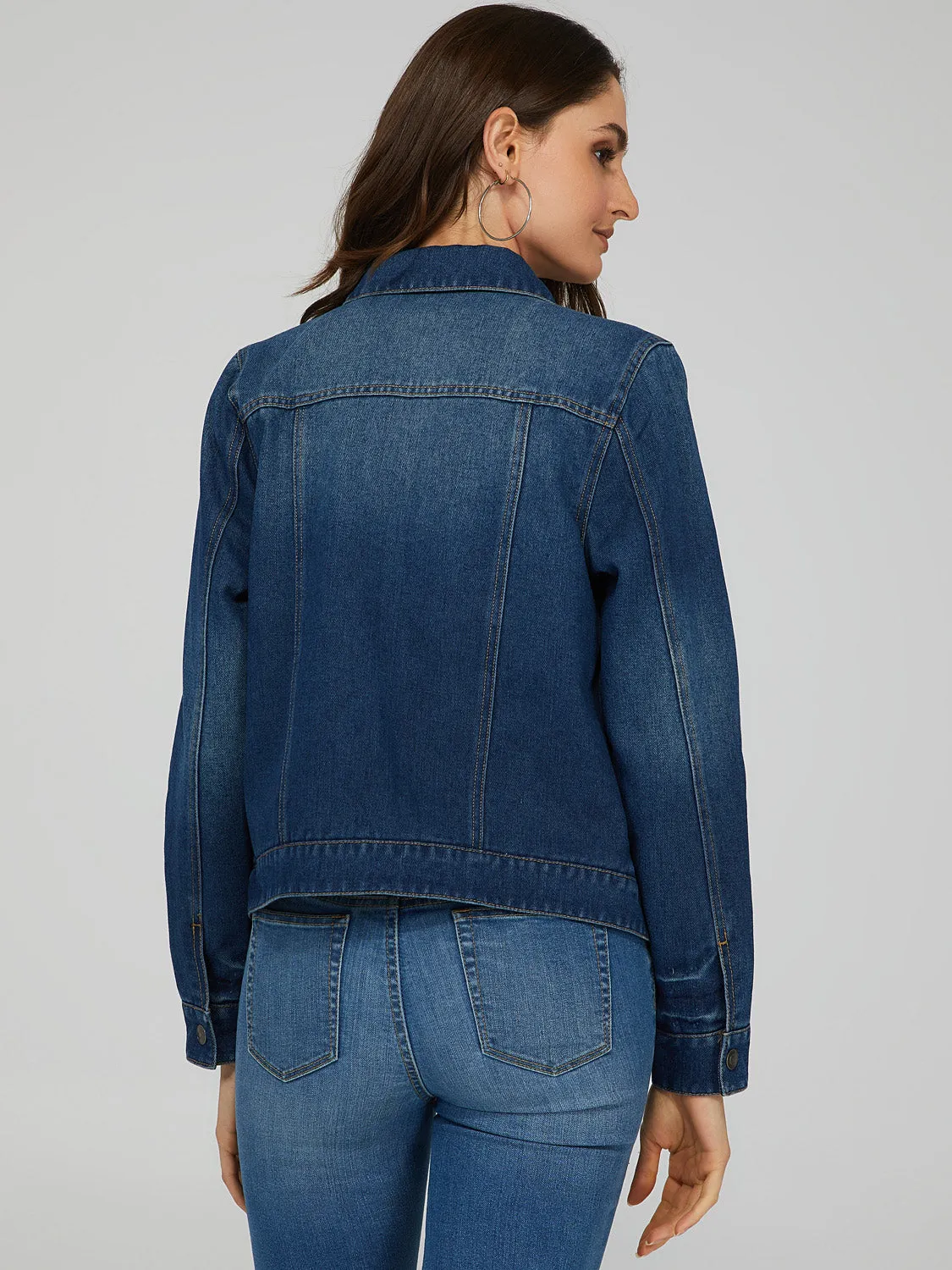 Reversible Plaid Denim Jacket sold by Suzy Shier product image thumbnail 4