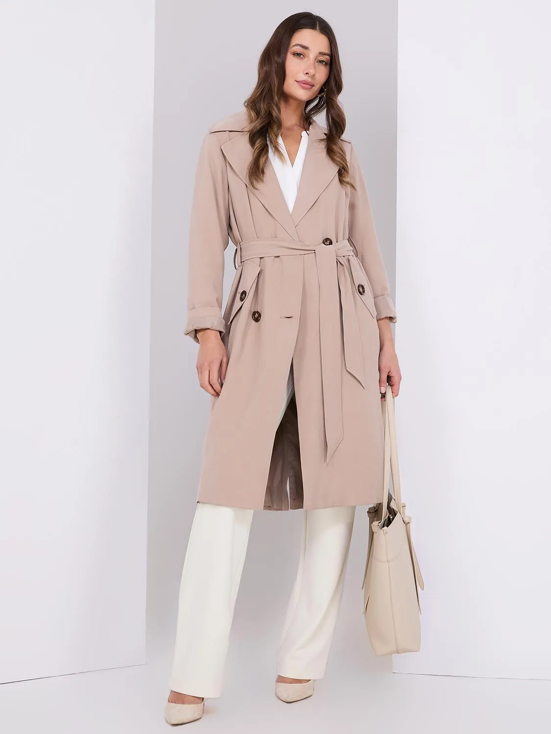 Belted Trench Coat sold by Suzy Shier product image thumbnail 2