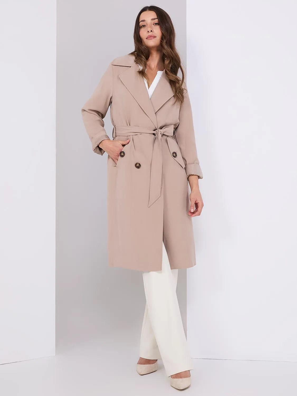 Belted Trench Coat sold by Suzy Shier product image thumbnail 4