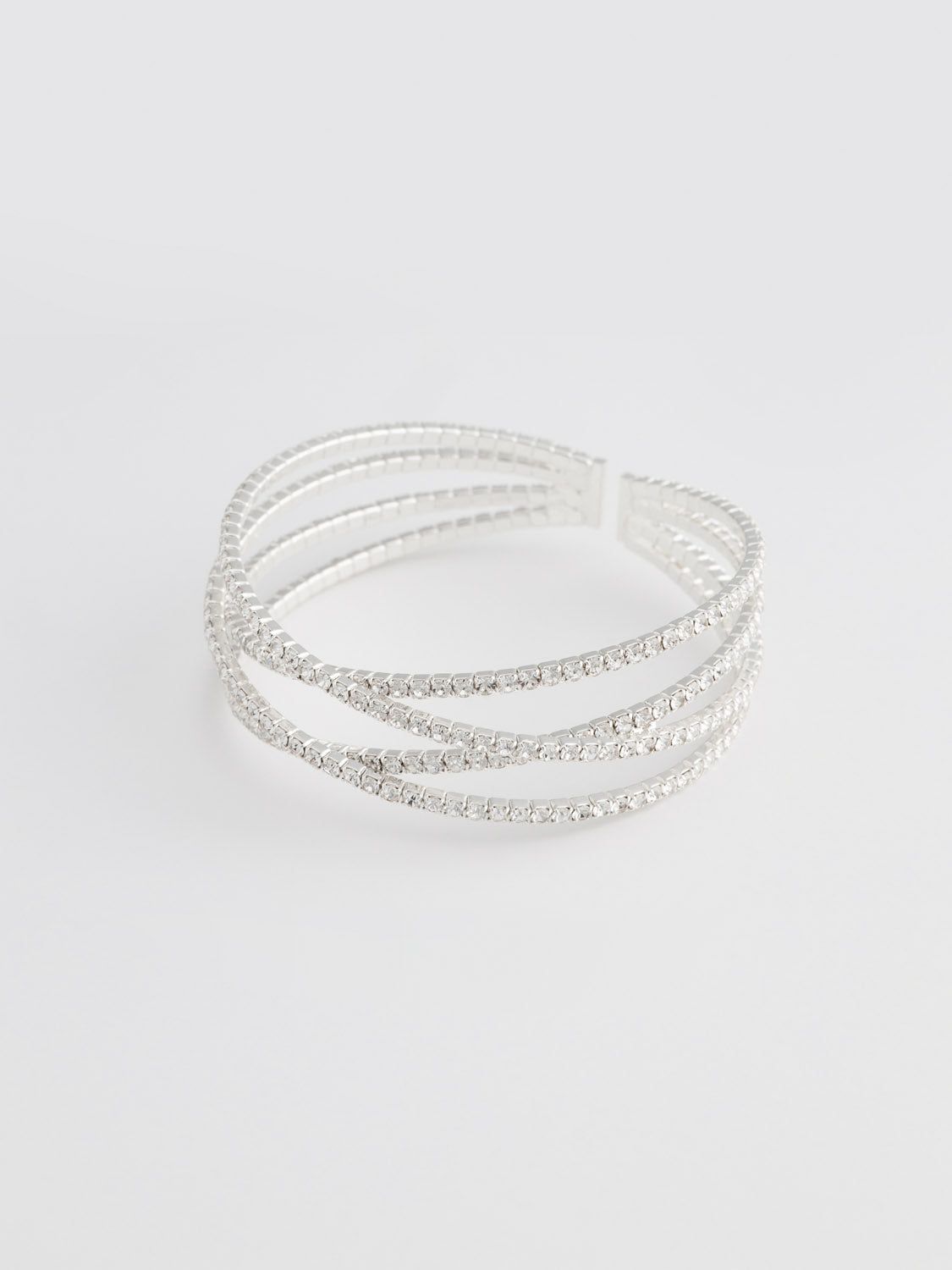 Jewelled Criss-Cross Open Cuff sold by Suzy Shier